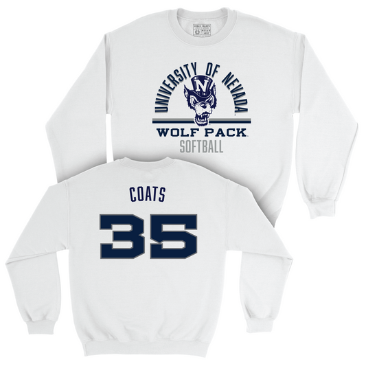 Nevada Softball White Classic Crew - Alycia Coats Youth Small