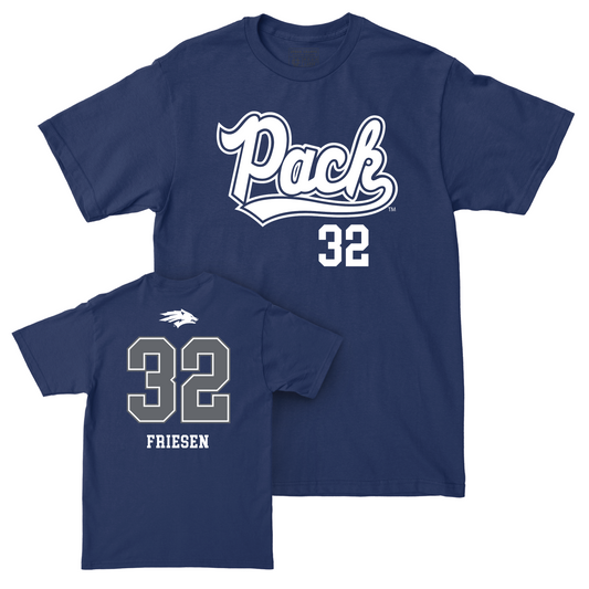 Nevada Women's Soccer Navy Script Tee - Alexis Friesen