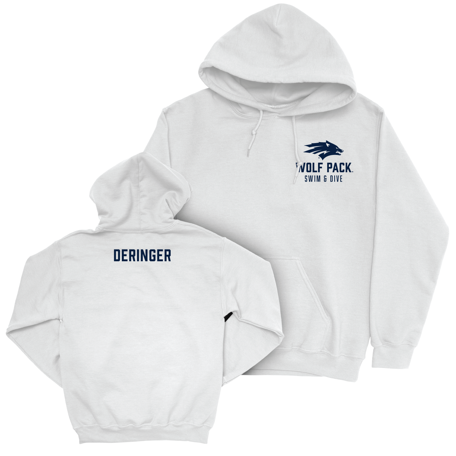 Nevada Women's Swim & Dive White Logo Hoodie - Campbell Deringer Youth Small