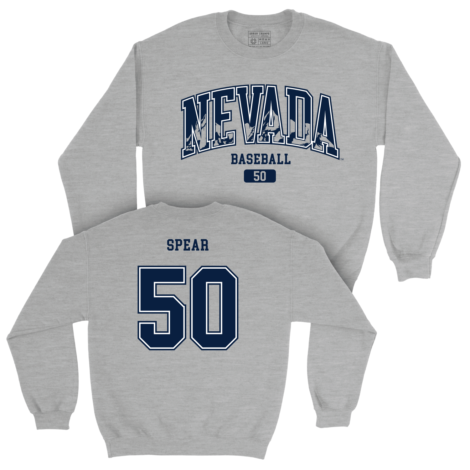 Nevada Baseball Sport Grey Arch Crew - Colin Spear Youth Small