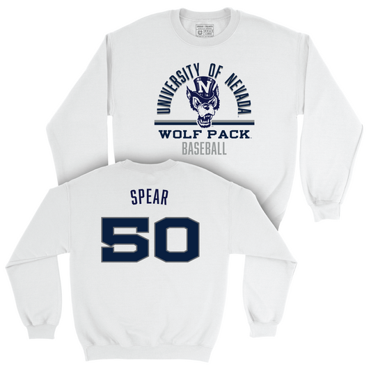 Nevada Baseball White Classic Crew - Colin Spear Youth Small