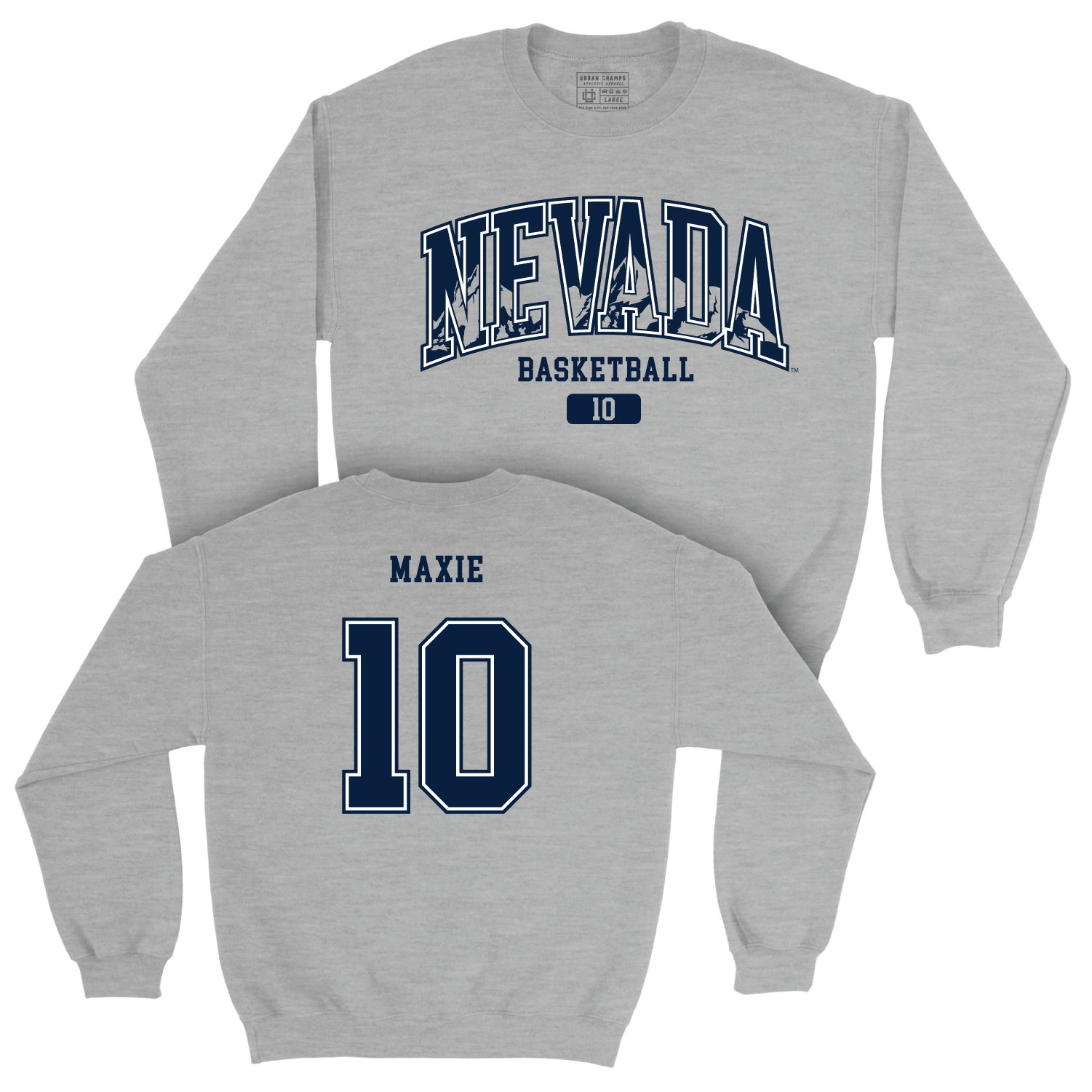 Nevada Women's Basketball Sport Grey Arch Crew - Dymonique Maxie Youth Small