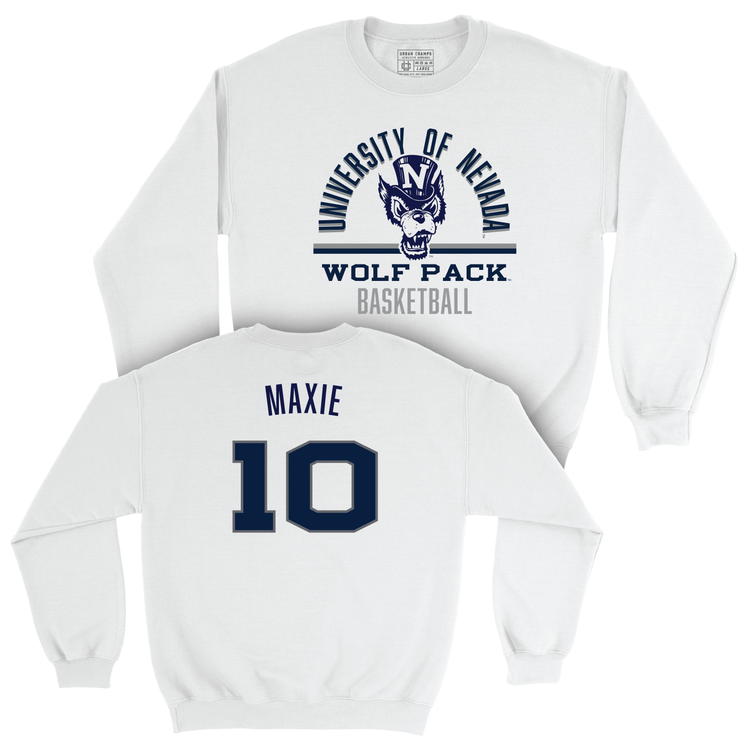 Nevada Women's Basketball White Classic Crew - Dymonique Maxie Youth Small