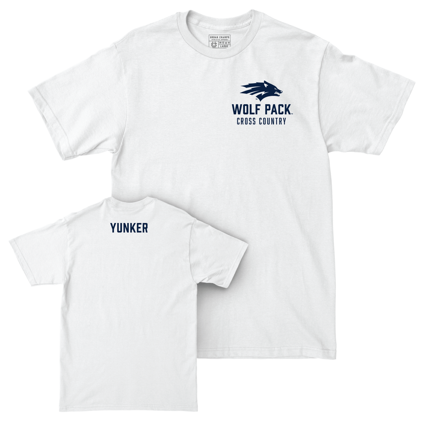 Nevada Men's Cross Country White Logo Comfort Colors Tee - Eddie Yunker Youth Small