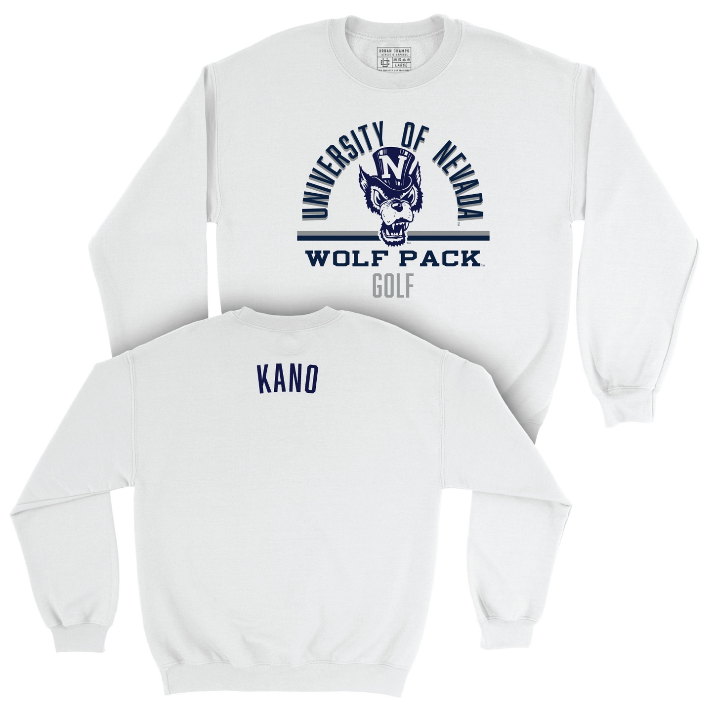 Nevada Women's Golf White Classic Crew - Gabby Kano Youth Small