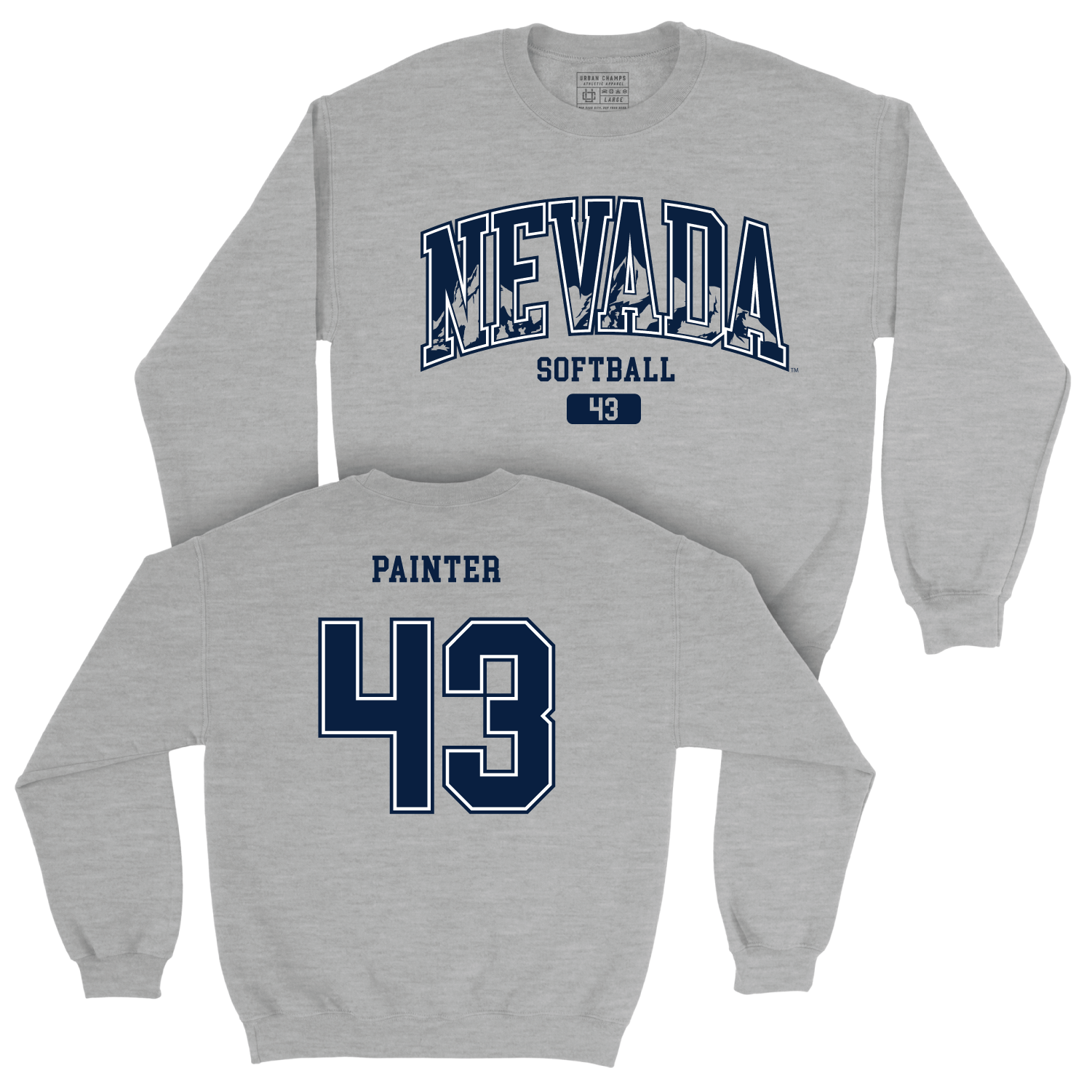 Nevada Softball Sport Grey Arch Crew - Haley Painter Youth Small