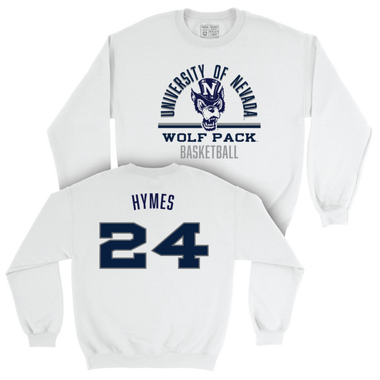 Nevada Men's Basketball White Classic Crew - Isaac Hymes Youth Small