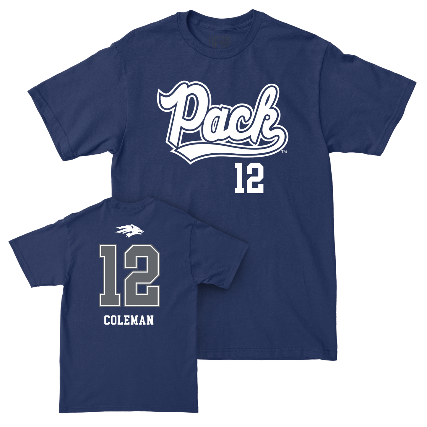 Nevada Men's Basketball Navy Script Tee - Jeriah Coleman Youth Small