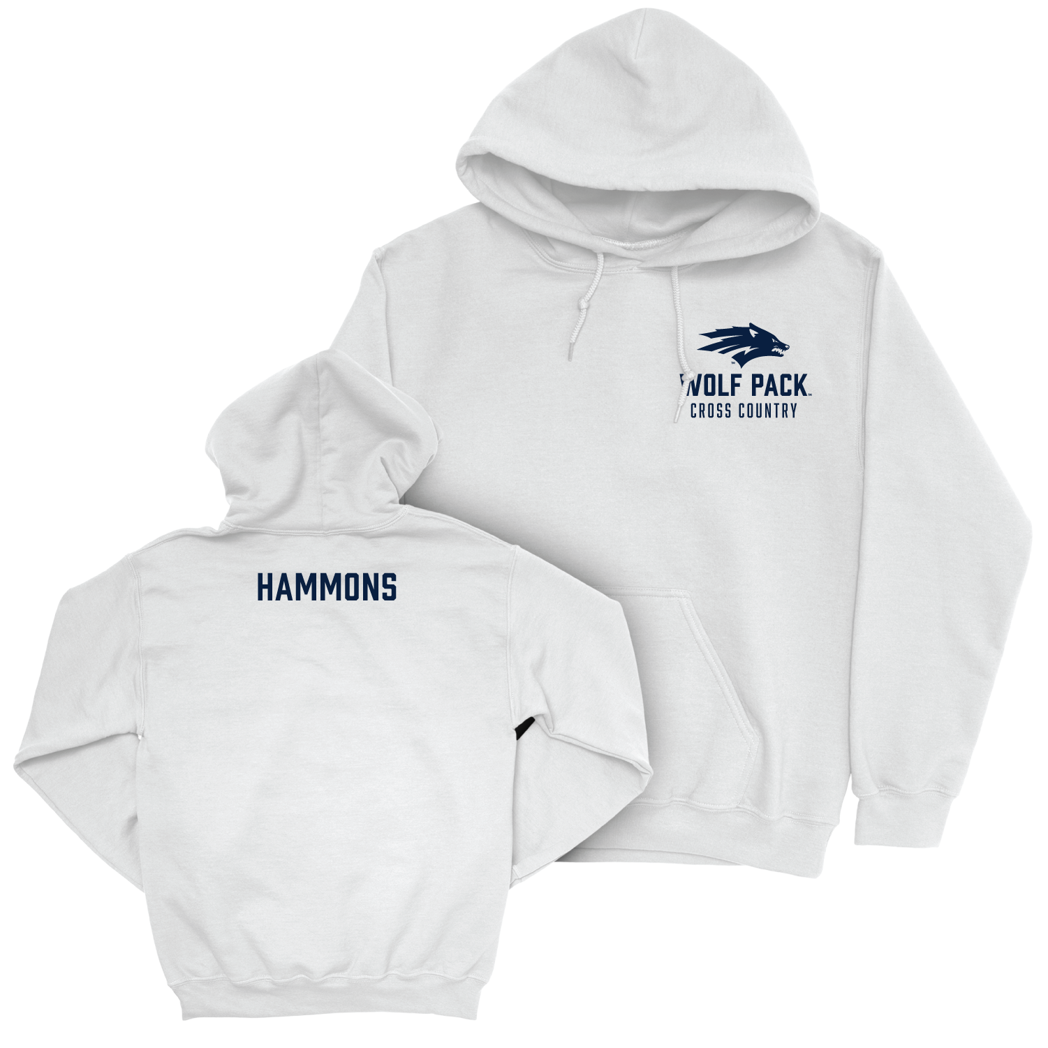 Nevada Men's Cross Country White Logo Hoodie - Jackson Hammons Youth Small