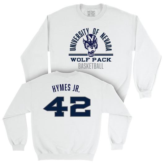 Nevada Men's Basketball White Classic Crew - Kwame Hymes Jr Youth Small