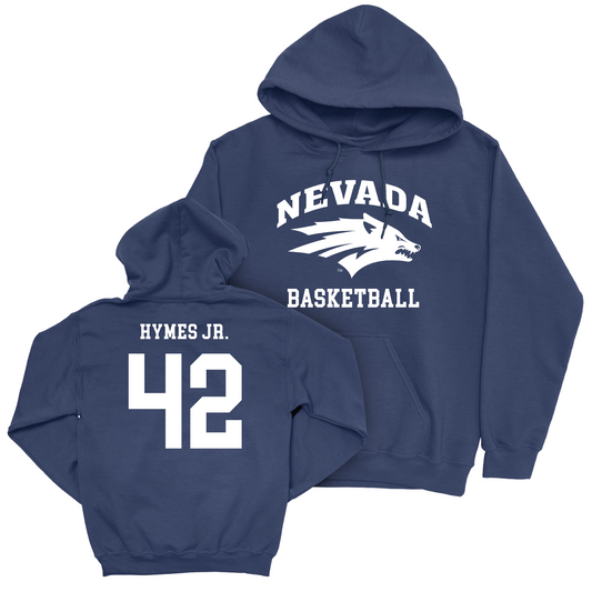 Nevada Men's Basketball Navy Staple Hoodie - Kwame Hymes Jr Youth Small