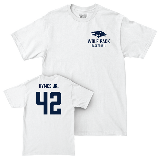 Nevada Men's Basketball White Logo Comfort Colors Tee - Kwame Hymes Jr Youth Small