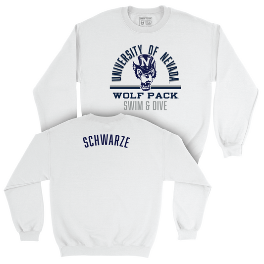 Nevada Women's Swim & Dive White Classic Crew - Katie Schwarze Youth Small