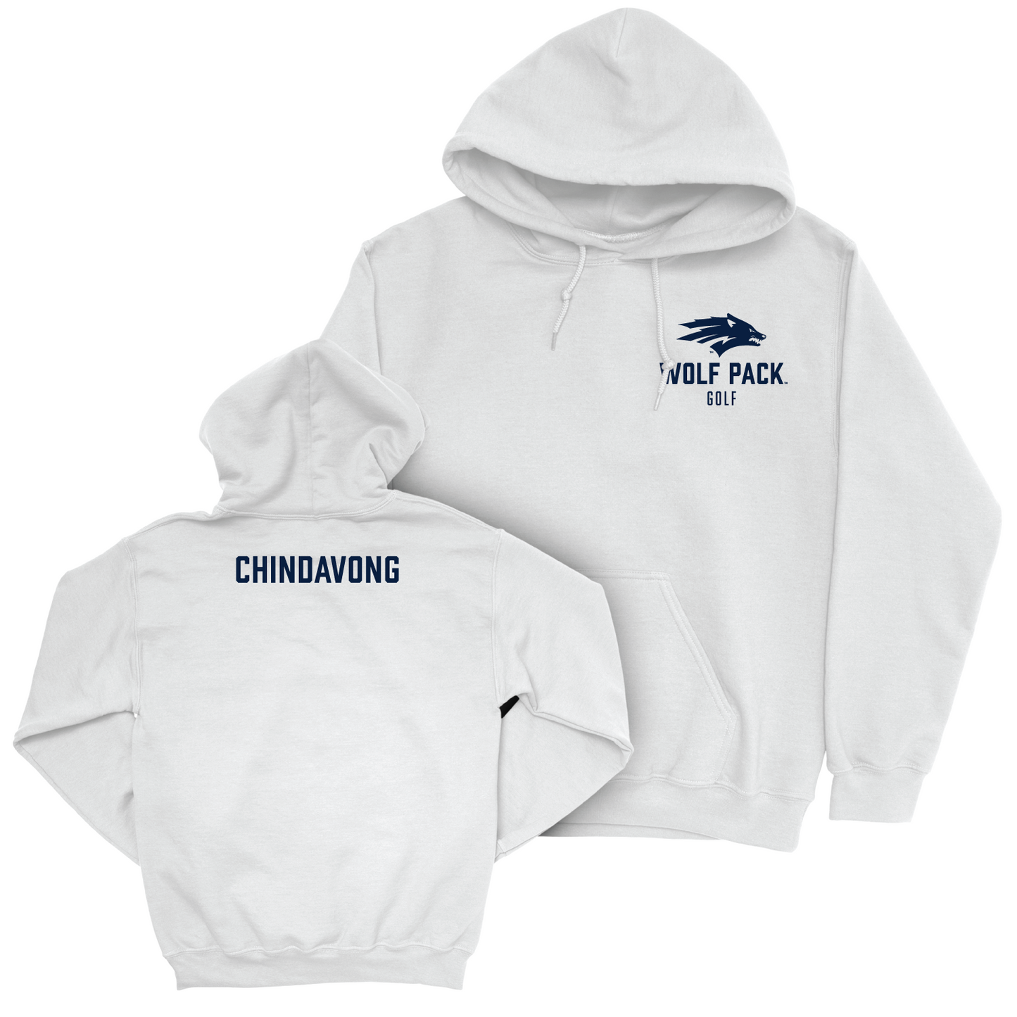 Nevada Women's Golf White Logo Hoodie - Nikki Chindavong Youth Small