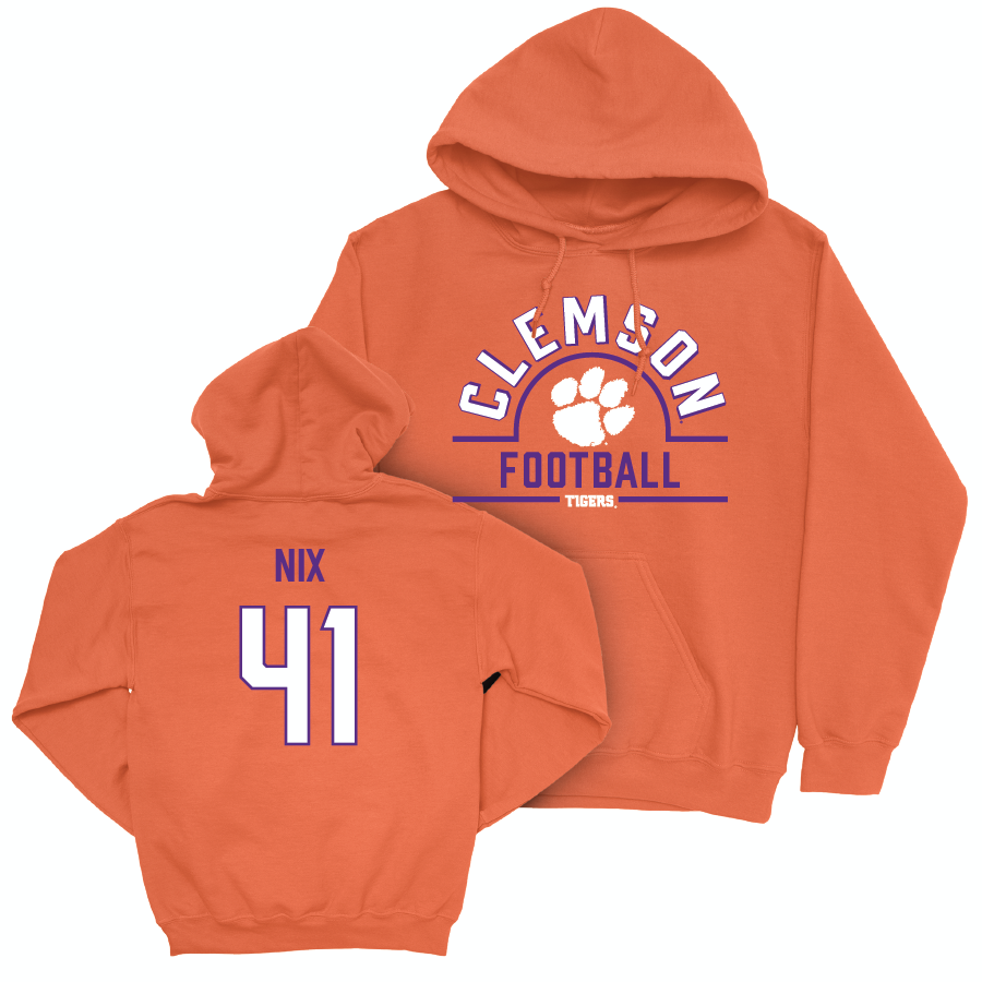 Clemson Football Orange Arch Hoodie  - Caleb Nix