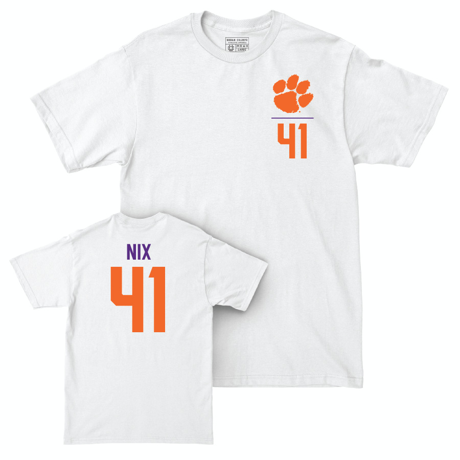 Clemson Football White Logo Comfort Colors Tee  - Caleb Nix