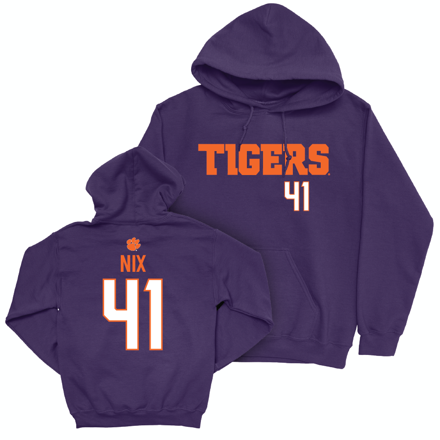 Clemson Football Purple Tigers Hoodie  - Caleb Nix