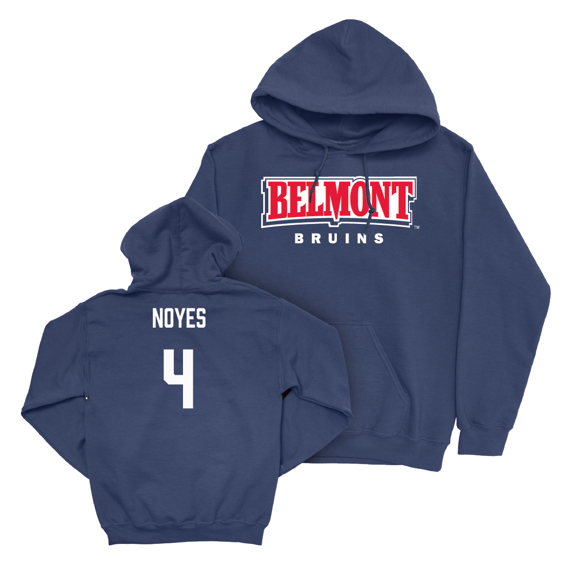 Belmont Men's Basketball Navy Belmont Hoodie  - Aidan Noyes