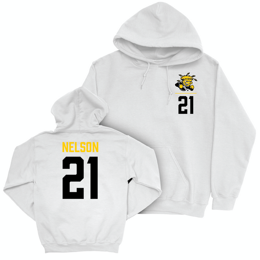 Wichita State Softball White Logo Hoodie  - Krystin Nelson