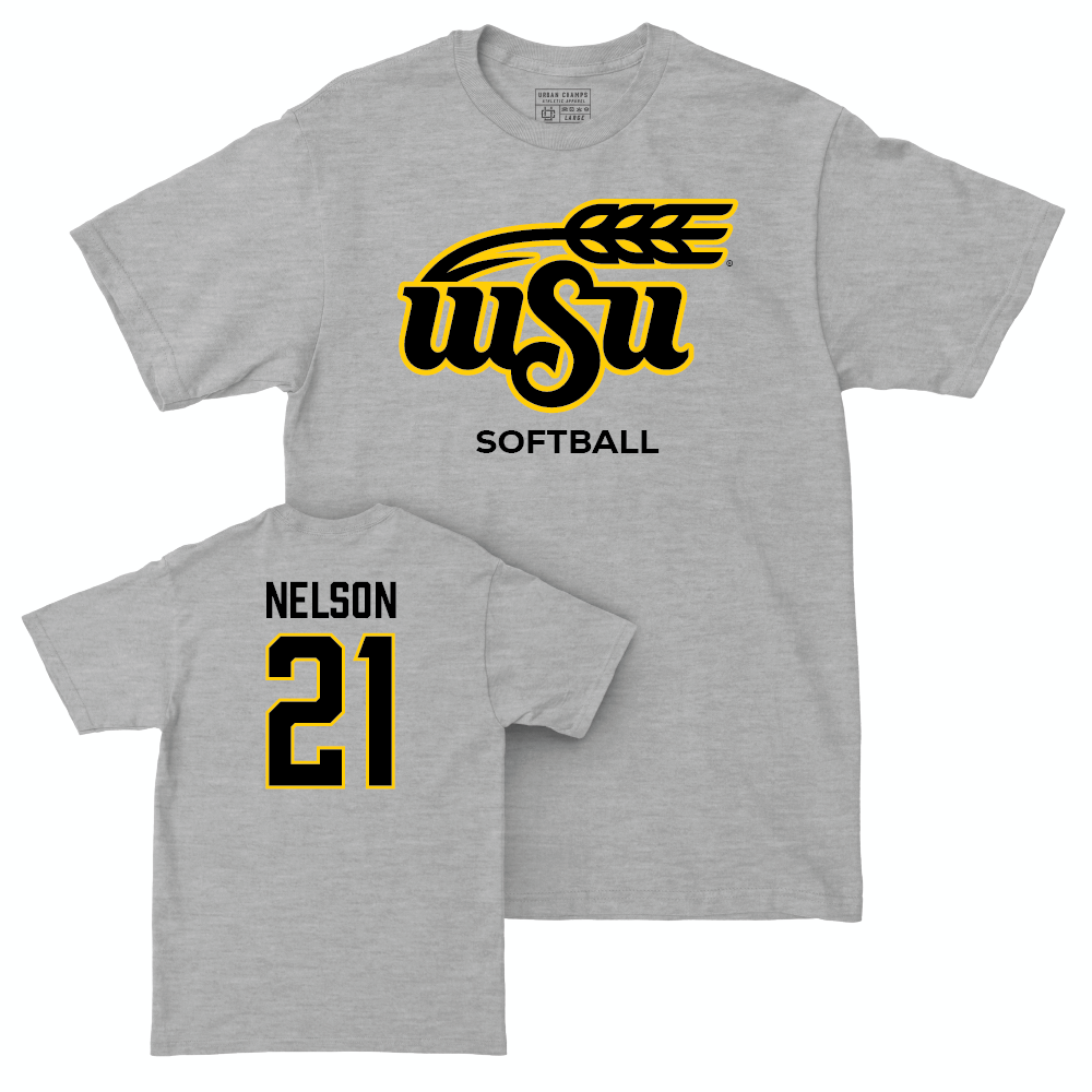 Wichita State Softball Sport Grey Stacked Tee  - Krystin Nelson