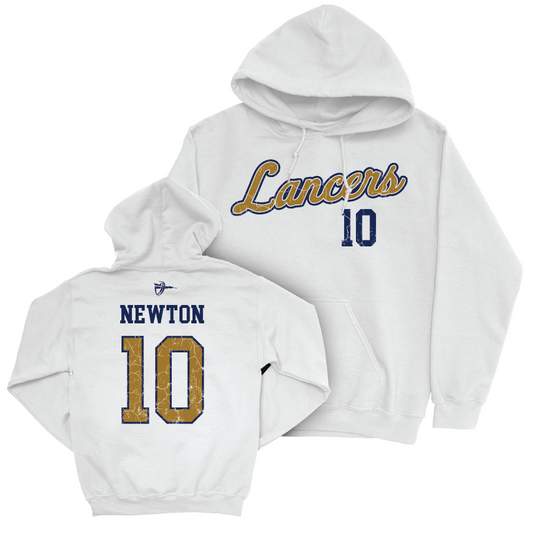 CBU Women's Water Polo White Script Hoodie  - Aubrey Newton