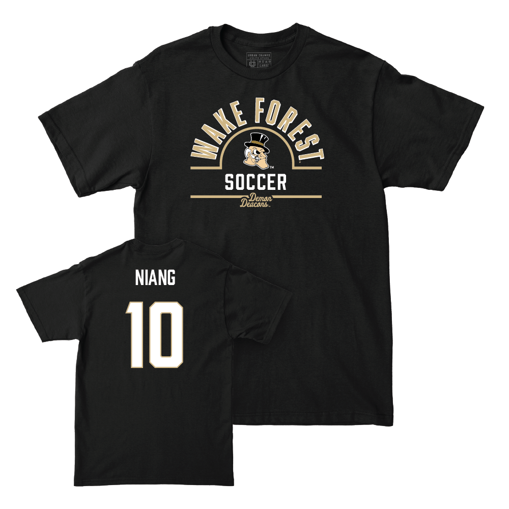 Wake Forest Men's Soccer Black Arch Tee - Babacar Niang