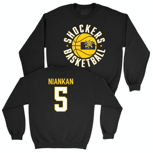 Wichita State Women's Basketball Black Hardwood Crew  - Ornella Niankan