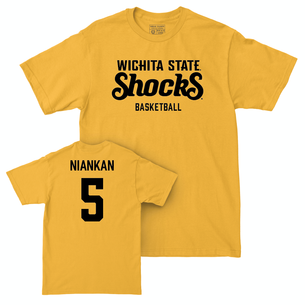 Wichita State Women's Basketball Gold Shocks Tee  - Ornella Niankan