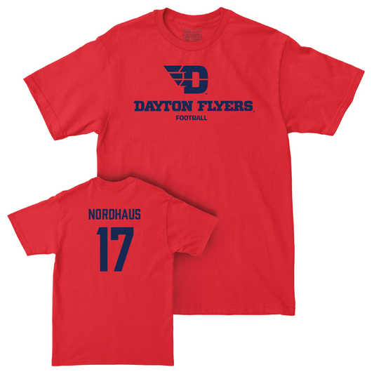 Dayton Football Red Sideline Tee - Noah Nordhaus