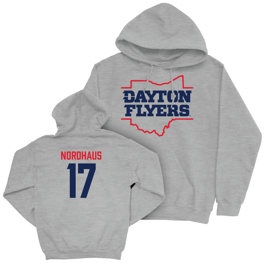 Dayton Football Sport Grey State Hoodie - Noah Nordhaus