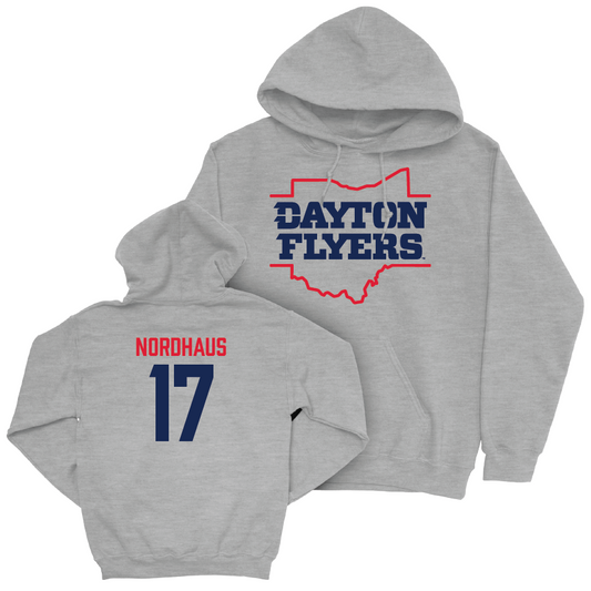 Dayton Football Sport Grey State Hoodie - Noah Nordhaus