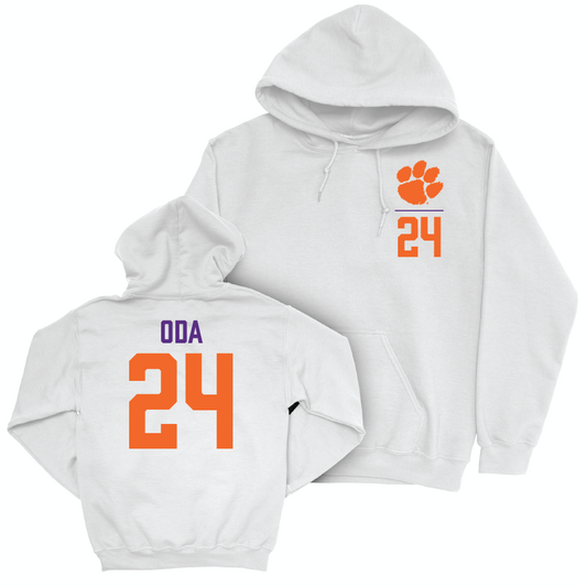 Clemson Softball White Logo Hoodie  - Arielle Oda