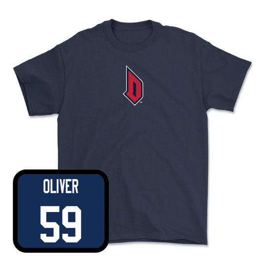 Duquesne Football Navy Monogram Tee - Chris Oliver