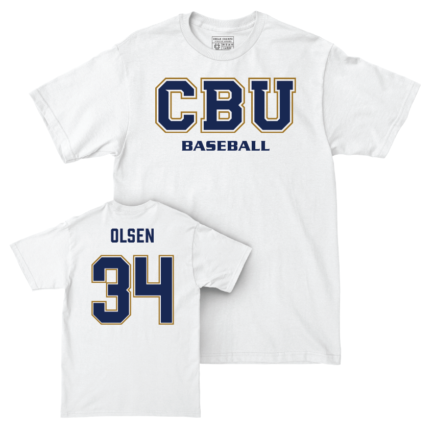 CBU Baseball White Comfort Colors Classic Tee   - Carson Olsen