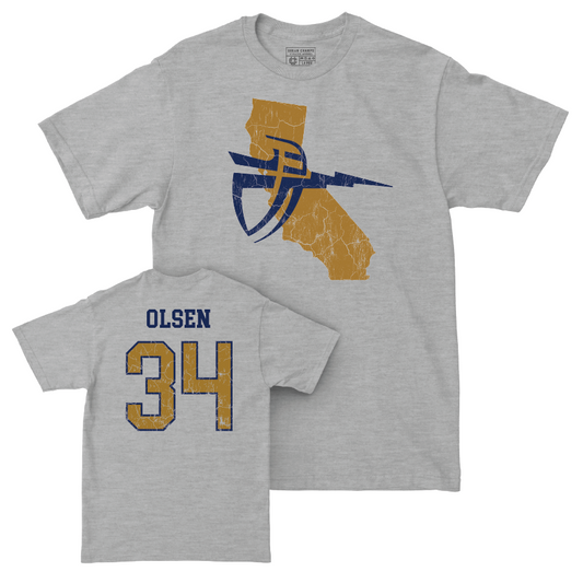 CBU Baseball Sport Grey State Tee   - Carson Olsen