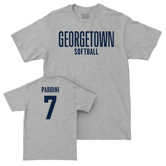 Georgetown Softball Sport Grey Wordmark Tee   - Hollie Pardini