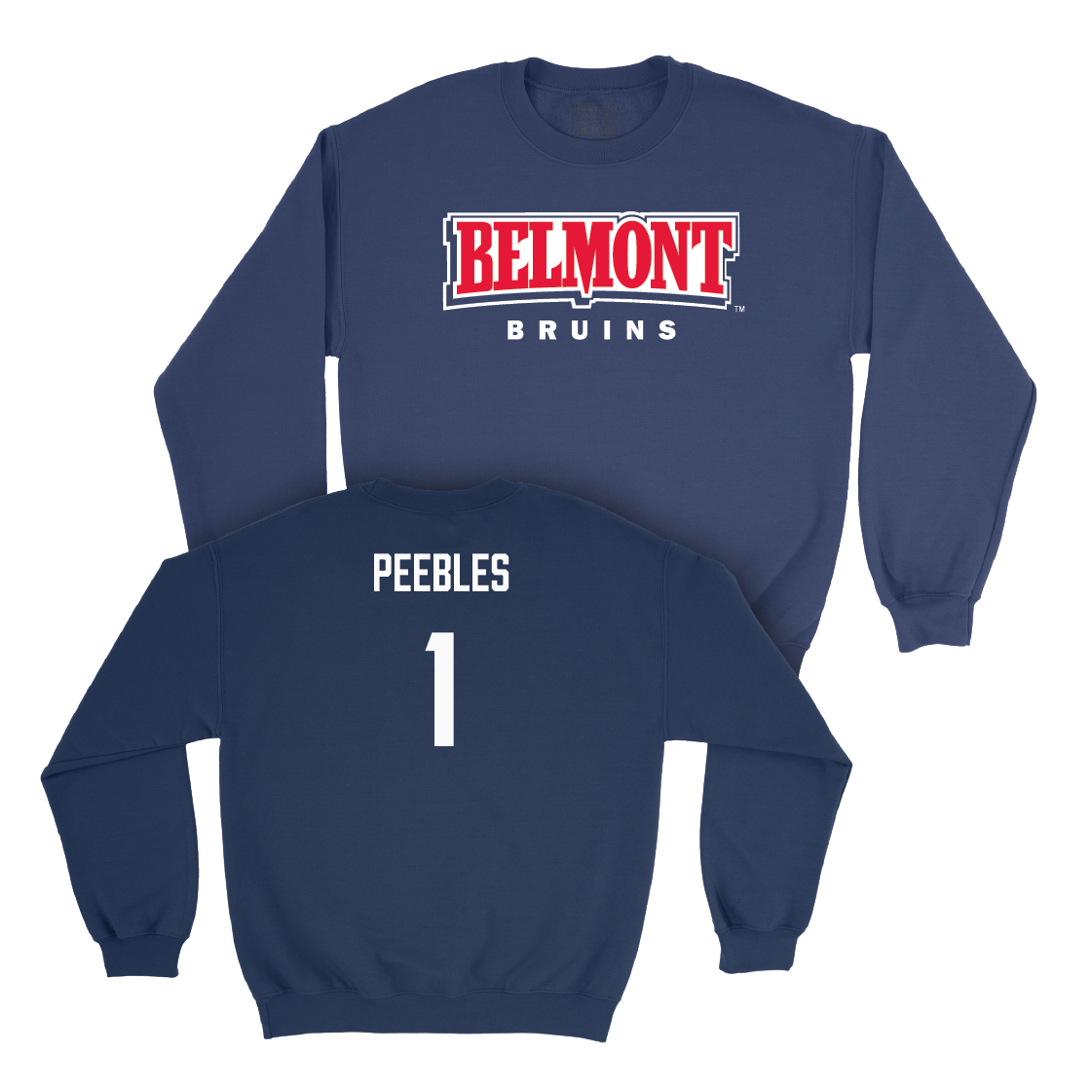 Belmont Men's Basketball Navy Belmont Crew  - Brody Peebles