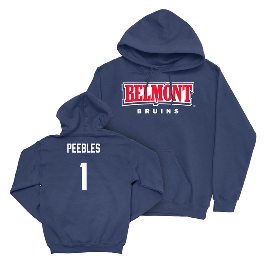 Belmont Men's Basketball Navy Belmont Hoodie  - Brody Peebles