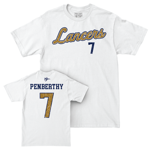 CBU Softball White Script Comfort Colors Tee   - Kate Penberthy