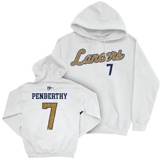 CBU Softball White Script Hoodie   - Kate Penberthy