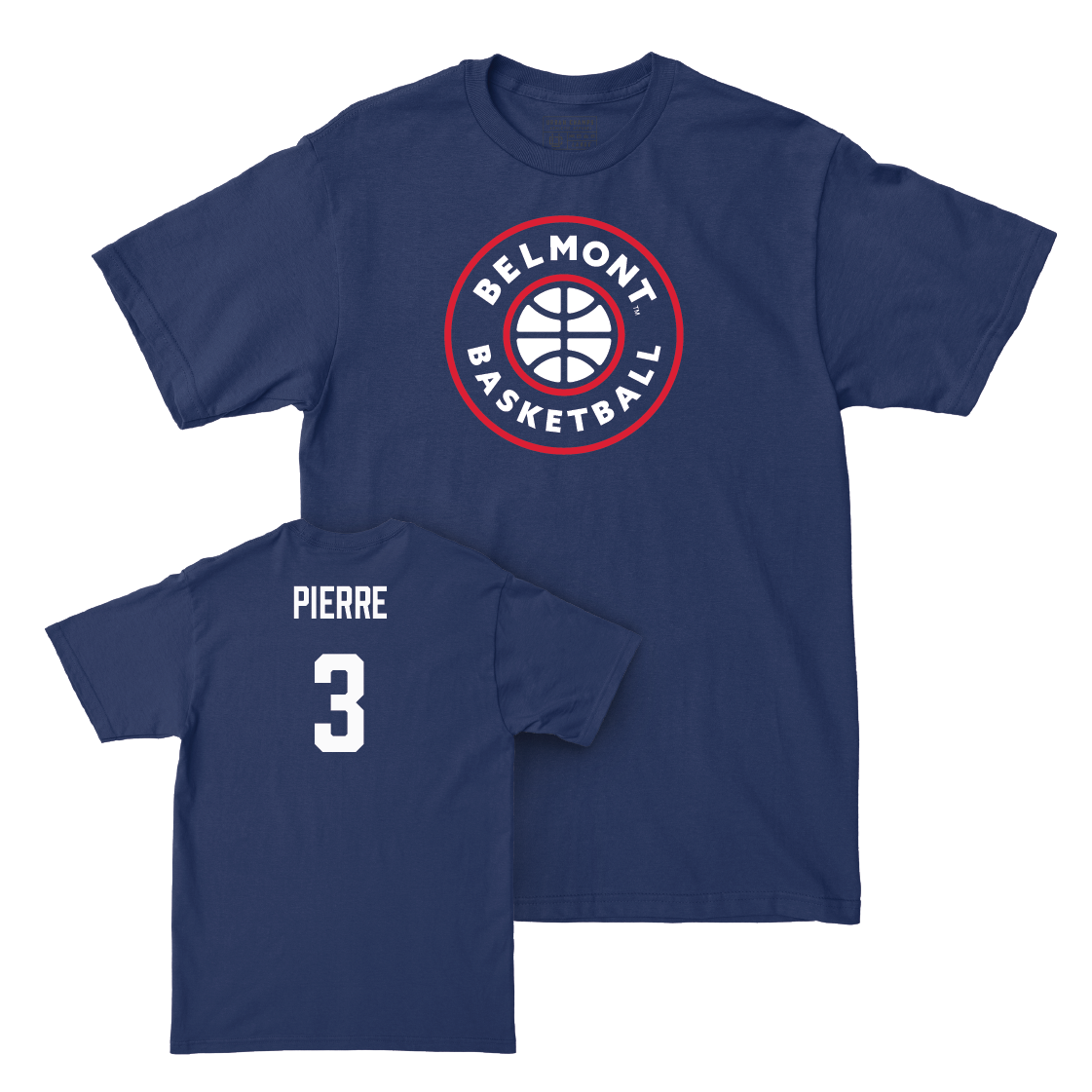 Belmont Men's Basketball Navy Hardwood Tee  - Jonathan Pierre