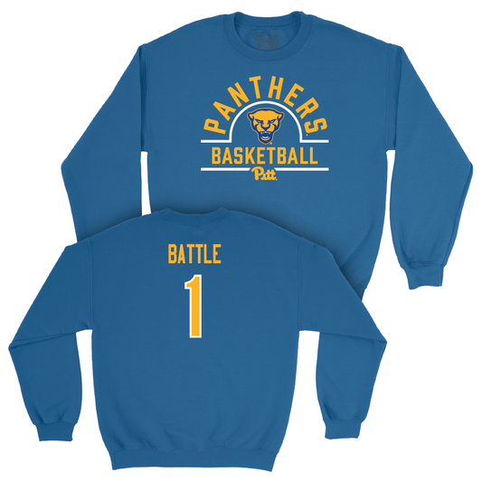 Pitt Women's Basketball Blue Arch Crew - Aaryn Battle Small