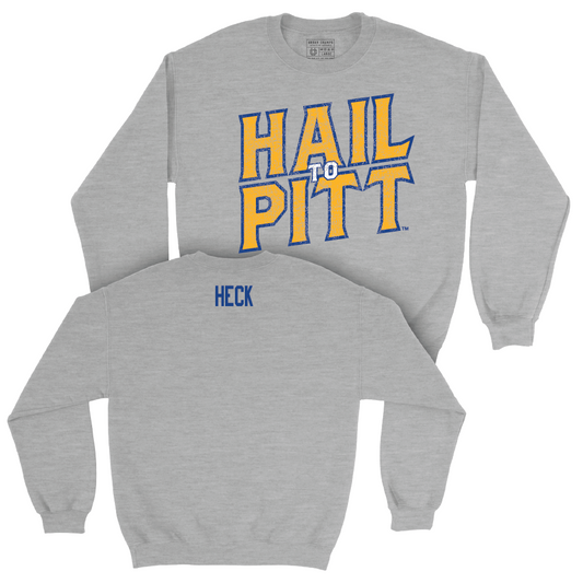 Pitt Men's Swim & Dive Sport Grey H2P Crew - Andrew Heck Small