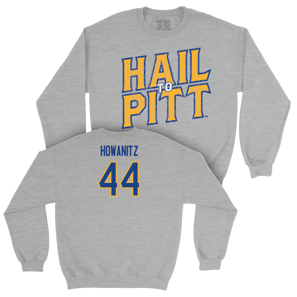 Pitt Football Sport Grey H2P Crew - Adam Howanitz Small