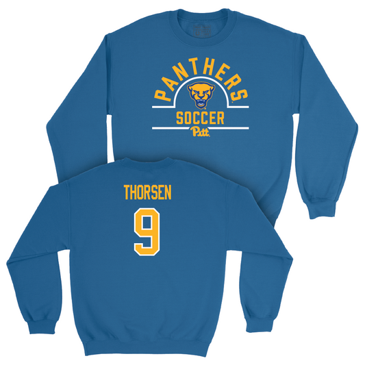 Pitt Men's Soccer Blue Arch Crew - Albert Thorsen Small