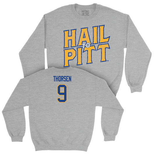 Pitt Men's Soccer Sport Grey H2P Crew - Albert Thorsen Small