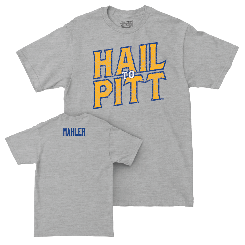 Pitt Men's Swim & Dive Sport Grey H2P Tee - Adam Mahler Small