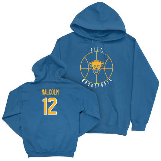 Pitt Women's Basketball Blue Hardwood Hoodie - Aislin Malcolm Small