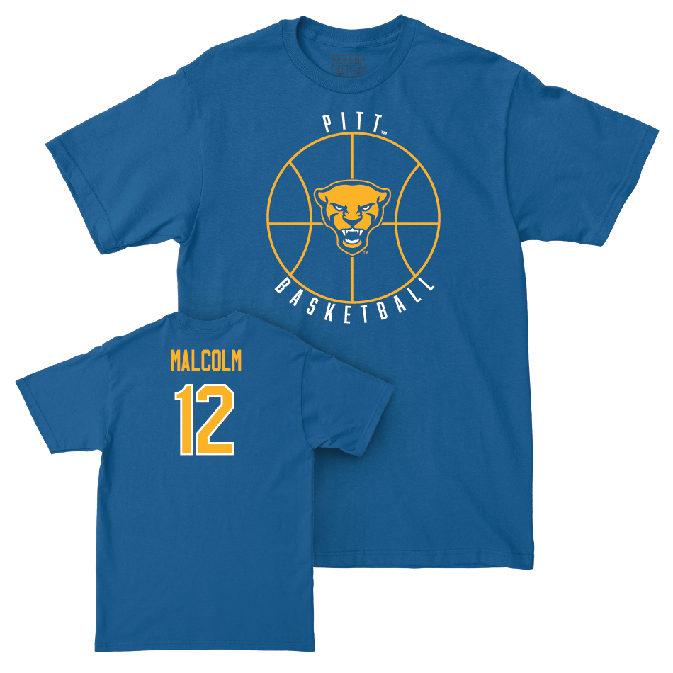 Pitt Women's Basketball Blue Hardwood Tee - Aislin Malcolm Small