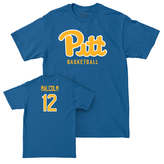 Pitt Women's Basketball Blue Script Tee - Aislin Malcolm Small